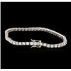 Image 2 : 14KT White Gold 5.04ctw Diamond Tennis Bracelet