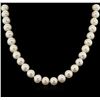 Image 1 : 11MM Freshwater Pearl Necklace With 14KT Yellow Gold Clasp