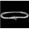 Image 2 : 14KT White Gold 4.96ctw Diamond Tennis Bracelet