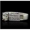 Image 2 : 18KT White Gold 1.58ctw Diamond Ring