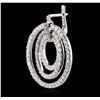 Image 3 : 14KT White Gold 5.43ctw Diamond Earrings