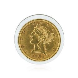 1901 $5 CU Liberty Head Half Eagle Gold Coin