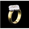 Image 3 : 0.27ct Diamond Solitaire Ring - 18KT Two-Tone Gold