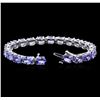 Image 3 : 14KT White Gold 26.35ctw Tanzanite Bracelet