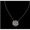 Image 2 : 14KT White Gold 1.45ctw Diamond Pendant With Chain