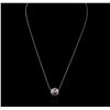 Image 2 : 14KT White Gold 3.50ctw Ruby Pendant With Chain