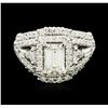 Image 1 : 14KT White Gold EGL USA Certified 2.92ctw Diamond Ring