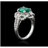 Image 3 : 14KT White Gold 2.30ct Emerald and Diamond Ring