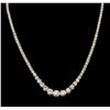 Image 1 : 10.29ctw Diamond Tennis Necklace - 14KT White Gold