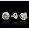 Image 2 : 14KT White Gold 1.97ctw Diamond Stud Earrings