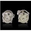 Image 1 : 14KT White Gold 1.87ctw Diamond Stud Earrings