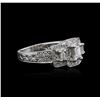 Image 2 : 18KT White Gold 0.88ctw Diamond Ring