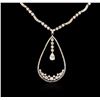 Image 2 : 14KT White Gold 1.88ctw Diamond Necklace