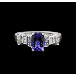 18KT White Gold 2.01ct Tanzanite and Diamond Ring