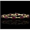 Image 1 : 14KT Yellow Gold 15.30ctw Ruby Bracelet