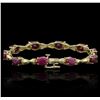 Image 2 : 14KT Yellow Gold 15.30ctw Ruby Bracelet