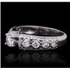 Image 2 : 14KT White Gold 1.14ctw Diamond Ring