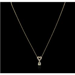 14KT Yellow Gold 1.14ctw Diamond Pendant With Chain