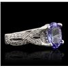 Image 2 : 14KT White Gold 1.93ct Tanzanite and Diamond Ring