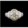 Image 1 : 14KT Two-Tone Gold 3.62ctw Diamond Ring