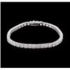 Image 1 : 18KT White Gold 11.66ctw Diamond Tennis Bracelet