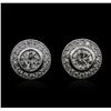 Image 1 : 14KT White Gold 1.75ctw Diamond Earrings