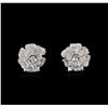 Image 1 : 0.74ctw Diamond Earrings - 14KT White Gold