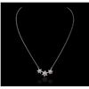 Image 2 : 14KT White Gold 0.60ctw Diamond Pendant With Chain