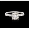 Image 1 : 14KT White Gold 0.58ctw Diamond Ring