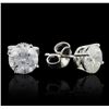 Image 2 : 14KT White Gold 2.37ctw Diamond Stud Earrings