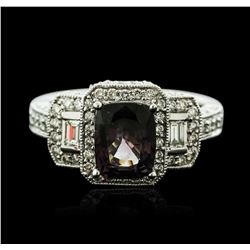 14KT White Gold 1.96ct Spinel and Diamond Ring