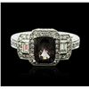 Image 1 : 14KT White Gold 1.96ct Spinel and Diamond Ring