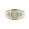 Image 1 : 14KT Yellow Gold 0.18ctw Diamond Ring