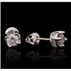 Image 2 : 14KT White Gold 0.95ctw Diamond Solitaire Earrings