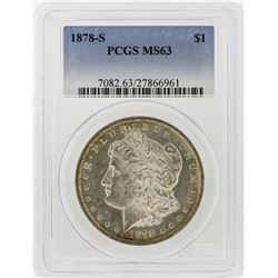 1878-S PCGS MS63 Morgan Silver Dollar