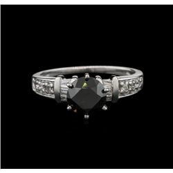 1.60ctw Black Diamond Ring - Platinum