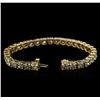 Image 3 : 14KT Yellow Gold 16.07ctw Diamond Tennis Bracelet