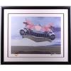 Image 1 : Harold James Cleworth Retrofuturism Pink Cadillac Limited Edition Lithograph