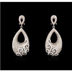 14KT Black Gold 3.82ctw Diamond Earrings