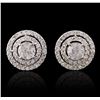 Image 1 : 14KT White Gold 2.58ctw Diamond Earrings