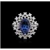 Image 1 : 18KT White Gold 3.53ct Tanzanite and Diamond Ring