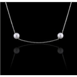 14KT White Gold Pearl Necklace