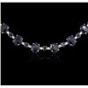 Image 2 : 14KT White Gold 60.09ctw Sapphire and Diamond Necklace