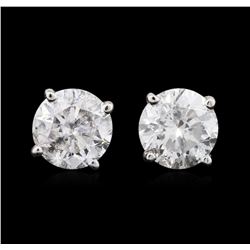 14KT White Gold 2.59ctw Diamond Stud Earrings