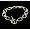 Image 2 : 18KT White Gold 2.64ctw Diamond Bracelet