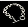 Image 3 : 18KT White Gold 2.64ctw Diamond Bracelet