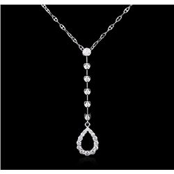18KT White Gold 0.65ctw Diamond Pendant With Chain