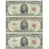 Image 1 : 1963 $5 Red Seal Bill Lot of 3