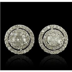 14KT White Gold 2.88ctw Diamond Earrings