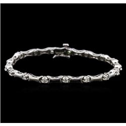 14KT White Gold 0.76ctw Diamond Bracelet